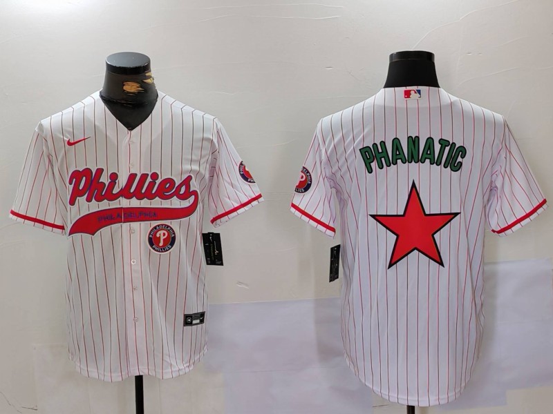 Men Philadelphia Phillies Blank White stripe Game 2024 Nike MLB Jersey style 9123